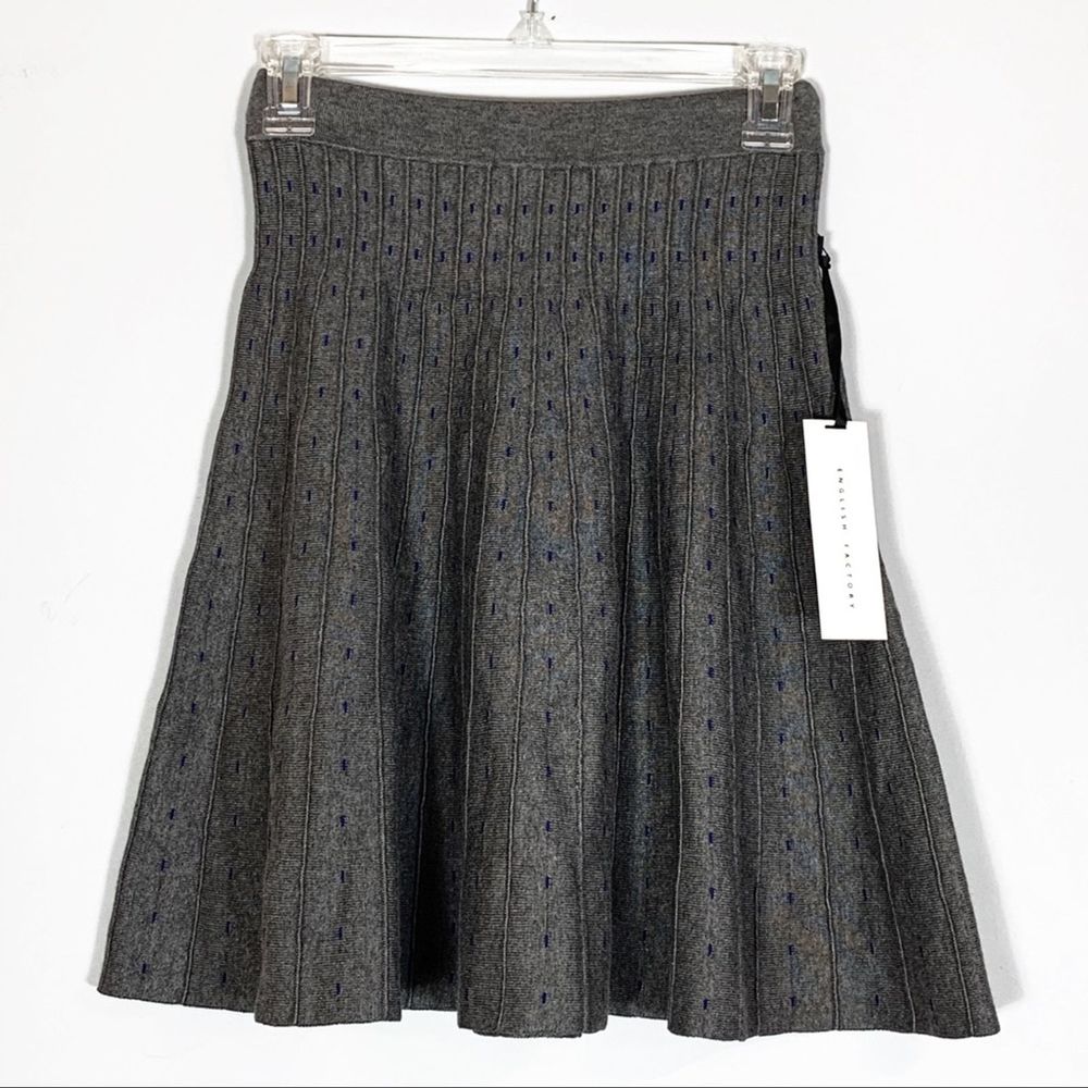 English Factory | Gray Textured Skirt | Sz S